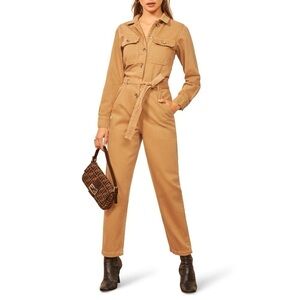 NWT Reformation Kendall Boilersuit Jumpsuit in Desert